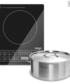 1-SOGA Electric Smart Induction Cooktop and 17L Stainless Steel Stockpot