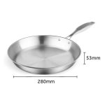 4-SOGA Dual Burners Cooktop Stove 28cm Stainless Steel Induction Casserole and 28cm Fry Pan