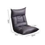 6-SOGA Grey Lounge Recliner Lazy Sofa Bed Tatami Cushion Collapsible Backrest Seat Home Office Decor