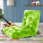 2-SOGA Floor Recliner Folding Lounge Sofa Futon Couch Folding Chair Cushion Green