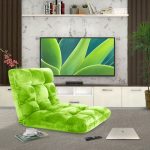3-SOGA Floor Recliner Folding Lounge Sofa Futon Couch Folding Chair Cushion Green