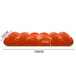 6-SOGA Floor Recliner Folding Lounge Sofa Futon Couch Folding Chair Cushion Orange