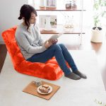 8-SOGA Floor Recliner Folding Lounge Sofa Futon Couch Folding Chair Cushion Orange