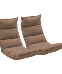1-SOGA 2X Foldable Tatami Floor Sofa Bed Meditation Lounge Chair Recliner Lazy Couch Khaki