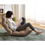 6-SOGA 4X Foldable Tatami Floor Sofa Bed Meditation Lounge Chair Recliner Lazy Couch Khaki