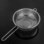 5-SOGA Stainless Steel Perforated Colander Fine Mesh Net Food Strainer Basket with Handle Skimmer Sieve Set