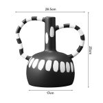 5-SOGA 2X 26.5x17cm Ornament Vase with Polka Dot Handicraft Decorations in Living Room Home Decor