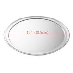 2-SOGA 6X 12-inch Round Aluminum Steel Pizza Tray Home Oven Baking Plate Pan