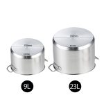 6-SOGA Stock Pot 9L 23L Top Grade Thick Stainless Steel Stockpot 18/10