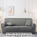 2-SOGA 4-Seater Grey Sofa Cover Couch Protector High Stretch Lounge Slipcover Home Decor