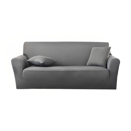 1-SOGA 4-Seater Grey Sofa Cover Couch Protector High Stretch Lounge Slipcover Home Decor