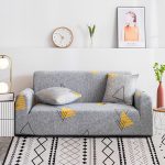 3-SOGA 4-Seater Geometric Print Sofa Cover Couch Protector High Stretch Lounge Slipcover Home Decor