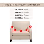 5-SOGA 4-Seater Geometric Print Sofa Cover Couch Protector High Stretch Lounge Slipcover Home Decor