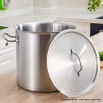 4-SOGA 32cm Top Grade Stockpot Lid Stainless Steel Stock pot Cover