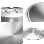 8-SOGA 32cm Top Grade Stockpot Lid Stainless Steel Stock pot Cover