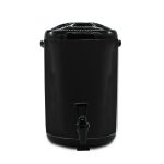 3-SOGA 4X 16L Stainless Steel Insulated Milk Tea Barrel Hot and Cold Beverage Dispenser Container with Faucet Black