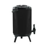 4-SOGA 4X 16L Stainless Steel Insulated Milk Tea Barrel Hot and Cold Beverage Dispenser Container with Faucet Black