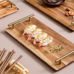4-SOGA 2X 30cm Brown Rectangle Wooden Acacia Food Serving Tray Charcuterie Board Centerpiece  Home Decor