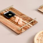 5-SOGA 2X 30cm Brown Rectangle Wooden Acacia Food Serving Tray Charcuterie Board Centerpiece  Home Decor