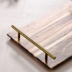 8-SOGA 2X 30cm Brown Rectangle Wooden Acacia Food Serving Tray Charcuterie Board Centerpiece  Home Decor