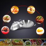 4-SOGA 2X 3-Ply 42cm Stainless Steel Double Handle Wok Frying Fry Pan Skillet with Lid