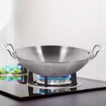 5-SOGA 2X 3-Ply 42cm Stainless Steel Double Handle Wok Frying Fry Pan Skillet with Lid