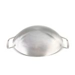 6-SOGA 2X 3-Ply 42cm Stainless Steel Double Handle Wok Frying Fry Pan Skillet with Lid
