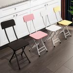 5-SOGA Black Foldable Chair Space Saving Lightweight Portable Stylish Seat Home Decor Set of 2