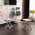 6-SOGA Black Foldable Chair Space Saving Lightweight Portable Stylish Seat Home Decor Set of 2