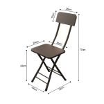 7-SOGA Black Foldable Chair Space Saving Lightweight Portable Stylish Seat Home Decor Set of 2