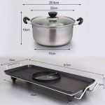 3-SOGA Electric Steamboat Asian Hot Pot Soup Maker Fondue Teppanyaki Hotpot Grill
