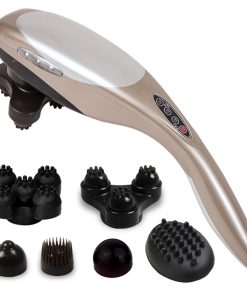 1-SOGA Hand Held Full Body Massager with 6 attachments Back Pain Therapy