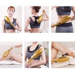 6-SOGA 2X  6 Heads Portable Handheld Massager Soothing Stimulate Blood Flow Shoulder Yellow