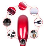 2-SOGA 6 Heads Portable Handheld Massager Soothing Stimulate Blood Flow Shoulder Red