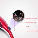 3-SOGA 6 Heads Portable Handheld Massager Soothing Stimulate Blood Flow Shoulder Red