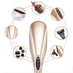 5-SOGA 2X 6 Heads Portable Handheld Massager Soothing Stimulate Blood Flow Shoulder Gold