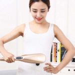 6-SOGA 2X 6 Heads Portable Handheld Massager Soothing Stimulate Blood Flow Shoulder Gold