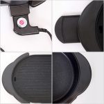 4-SOGA 2 in 1 Electric Non-Stick BBQ Teppanyaki Grill Plate Steamboat Hotpot 2-8 Person