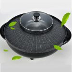 4-SOGA 2 in 1 Electric Stone Coated Teppanyaki Grill Plate Steamboat Hotpot 3-5 Person