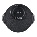 5-SOGA 2 in 1 Electric Stone Coated Teppanyaki Grill Plate Steamboat Hotpot 3-5 Person
