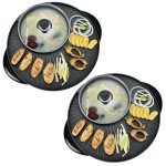 1-SOGA 2X 2 in 1 Electric Stone Coated Teppanyaki Grill Plate Steamboat Hotpot 3-5 Person