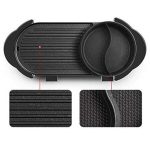 3-SOGA 2 in 1 Electric Non-Stick BBQ Teppanyaki Grill Plate Steamboat Hotpot 2-8 Person