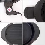 4-SOGA 2 in 1 Electric Non-Stick BBQ Teppanyaki Grill Plate Steamboat Hotpot 2-8 Person