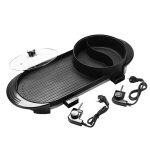 5-SOGA 2 in 1 Electric Non-Stick BBQ Teppanyaki Grill Plate Steamboat Hotpot 2-8 Person