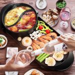 6-SOGA 2 in 1 Electric Non-Stick BBQ Teppanyaki Grill Plate Steamboat Hotpot 2-8 Person