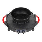 8-SOGA 2 in 1 Electric Stone Coated Grill Plate Steamboat Two Division Hotpot
