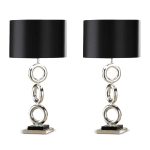 1-SOGA 2X Simple Industrial Style Table Lamp Metal Base Desk Lamp