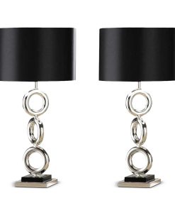 1-SOGA 2X Simple Industrial Style Table Lamp Metal Base Desk Lamp
