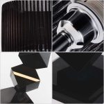 3-SOGA 2X 55cm Black Table Lamp with Dark Shade LED Desk Lamp