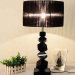 6-SOGA 2X 55cm Black Table Lamp with Dark Shade LED Desk Lamp